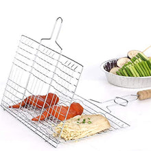 FRUPPL Portable BBQ Grilling Basket Stainless Steel Nonstick Barbecue Grill Basket Tools Grill Mesh for Fish Hamburger (Size : 33.5cm) (23cm)