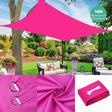 WRJAHCG Sun Shade Sail Canopy Rectangle,Sun Shades Outdoor,Waterproof Awnings for Patio,Patio Furniture Accessories for Lawn Garden Deck Backyard Outdoor Activities, Sand,Rose red,6 * 8m