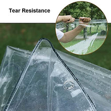 BAILR Thicken Clear Soft Glass Balcony Rain Curtain 13x13ft, Tarpaulin Transparent Waterproof PVC Plastic Tarp with Eyelets, Insulation Garden,Camping,Outdoor,Greenhouse Plant Cover (A 4x4m)