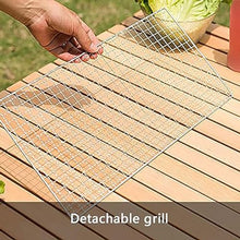 RENJJPBO Charcoal Grill BBQ Grill, Removable Stainless Steel BBQ Smoker Grill, Outdoor Camping Hiking Picnic Patio Backyard
