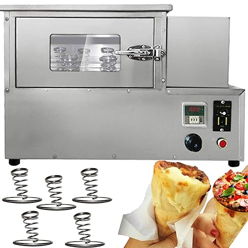 TXMACHINE 4 cone maker machine commercial pizza cone machine Handheld Pizza Making Machines for pizza shop with pizza oven,Display Cabinet (Pizza Oven, 110V/60HZ)