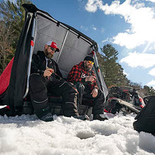Eskimo Eskape 2400 Insulated 2-Person Ice Fishing Shelter with Sled and Bench Seat Red/Black