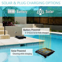 SDdPulse Solar Powered Automatic Robotic Pool Skimmer Cleaner,Solar Pool Cleaner Dual Mode ＆ Overnight Continuous Cleaning, for All Swimming Pool