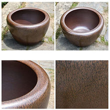 Outdoor Indoor Garden Plant Pots Ceramic Courtyard Large Cylinder Retro Potted Flower Pot Ceramic Flower Pot with Drainage Hole Extra Large Flower Pot Planting Pot (Color : C, Size : 3X-Large)