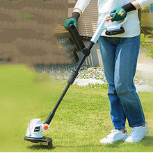 JOMRTS Electric Lawn Mower Small Wireless Rechargeable Lawn Mower Handheld Portable Multifunctional Lawn Mower Mowing Artifact White