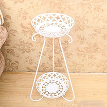 Metal Plant Pot Stand Display Shelf Garden Patio Home Outdoor Flower Tray (Color : White-Patch Five-Pointed star4, Size (Onecolor
