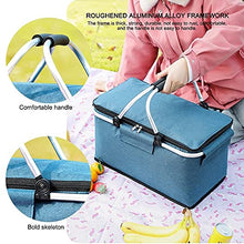 FMOPQ Folding Picnic Pouch Basket Camping Cooler Bag Insulated Bag Outdoor BBQ Travel Camping Fishing Storage Box Organizer Container (Color : B) (A)