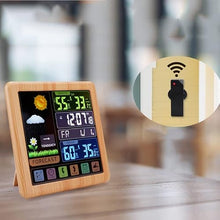 HBJWOV Multifunctional Touch Screen Key Weather Clock Color Indoor and Outdoor Hygrograph(Black)