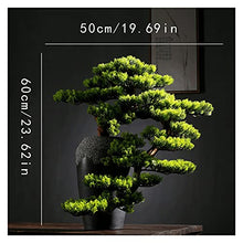 Artificial Trees Artificial Bonsai Tree，23 Inches Faux Vase Bonsai Pine， Fake Tree Bonsai Plant for Decoration Desktop Display Simulated Pine