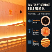 AURGOD Outdoor Wood Sauna 2-3 Person, Canadian Spruce, 6KW Harvia Heater