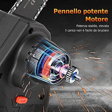 Electric Chainsaw 8 Inches 10 Inches 12 Inches One-Hand Cordless Chainsaw with 2 Li-Ion Batteries Cuts Precisely Gardening Cutting Branches and Wood (1 Battery 12 Inches)