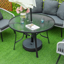 Virelix 48" Round Glass Table Top with 2 Inch Umbrella Hole, 3/16" Thick Flat Polished Edge Tempered Finished for Patio, and Outdoor Tables, Only Glass (48 inch)