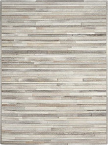 Calvin Klein Home Prairie Contemporary Area Rug Silver 5'6" x 7'5