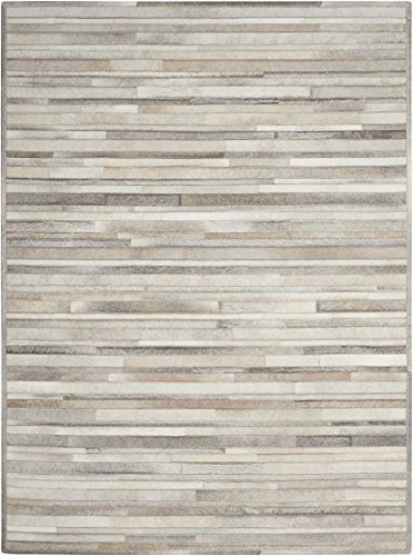 Calvin Klein Home Prairie Contemporary Area Rug 9' x 12' Silver