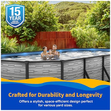 Blue Wave Montilla 12-ft x 24-ft Oval 52-in Deep Above Ground Swimming Pool – Steel Wall & Top Rails, Sand Filter, Skimmer, Liner, A-Frame Ladder & Maintenance Kit – Complete Outdoor Pool Accessories