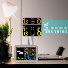 Wireless Weather Stations with Colorful LCD Screen, Digital Atomic Clock Weather Thermometer with Sensors, Accurate Temperature and Humidity Monitor Forecast Weather Station