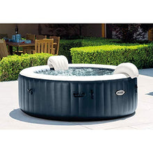 Intex PureSpa Plus 6 Person Inflatable Hot Tub Navy Blue