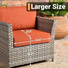 UOPYNE 12 Piece All Weather Backyard Conversation Seat, Rattan Patio Furniture Set, Outdoor Sectional Cushioned Sofa, Wicker Ideas for Garden, Porch