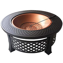 Fire Pits Fire Pit Table BBQ Grill Ice Pit with BBQ Grill Net Mesh Screen Cover for Camping Picnic Bonfire Patio Backyard Garden Beaches Park
