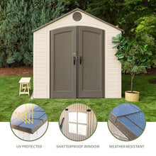 Lifetime 6402 Outdoor Storage Shed, 8 by 12.5 Feet; 2 windows