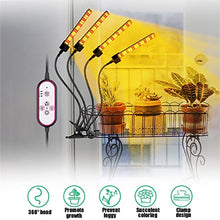 1-4 Heads Grow Light for Indoor Plants, Clip on Plant Growing Lamp, 3/9/12 Timer, 360° Adjustable Gooseneck, 5 Segment Dimming Mode, 3 mo