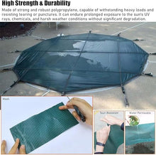 KGBNYSS Heavy Duty Round Pool Cover 3-10m with Hardware - Solid Green Mesh Winter Protection for In-Ground Swimming Pools​(33ft/10m)