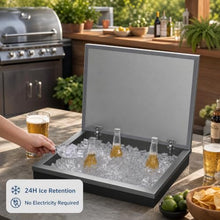 Drop in Ice Chest, 95 QT Stainless Steel Ice Bin with Cover