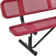 Global Industrial 6'L Heavy Duty Outdoor Steel Picnic Bench with Backrest