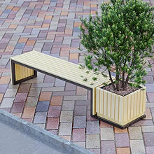 HIHELO Shopping Mall Leisure Chair Outdoor Flower Pot Seat Combination Square Waiting Chair Gazebo Creative Flower Box Public Stool (Color : A)