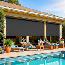 10'W x 8'H Integrated Roller Shades, Patio Sun Shade for Privacy Protection