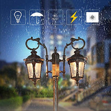 UBNMIUBV Outdoor Lamp Post Light, Creative Outdoor Ip55 Waterproof Landscape High Pole Street Light Landscape Double Column Lamp Villa Community Pillar Lighting Garden Retro Court,2.10cm