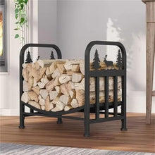 IEDFHJU Firewood Rack Wrought Iron Firewood Storage Organizer Rack