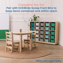 ECR4Kids 25 Cubby Mobile Tray Storage Cabinet Natural