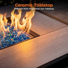 42 inch Propane Fire Pit Patio Outdoor Fire Pit Table Large Rectangular