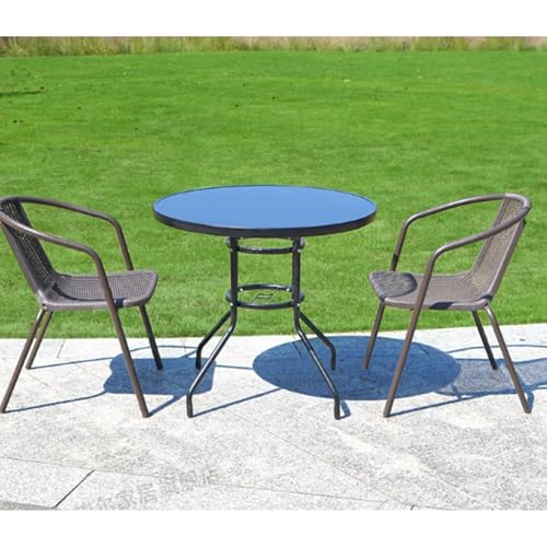 RFBXZPTADNU Weatherproof & UV-Resistant Rattan Chairs, Outdoor Conversation Bistro Set for Yard, Balcony, Garden(B,60CM)