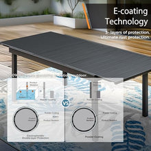MIXPATIO Outdoor Expandable Table for 6-8, Large Metal Dining Table