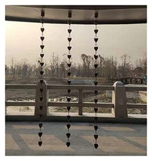 LZPHGB Rain Chain, Copper Rain Chain for Downspouts Round Fluted Cup Style for Gutters for Heavy Eaves Villas Japanese for Exterior Gutters,Grijs