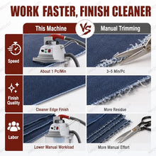 AMQYDT Industrial Garment Thread Trimming Machine, Fabric Thread Trimmer, Cleaner Thread Removal with Brushless Motor, Adjustable Speed and Storage Bucket for Apparel Workshops