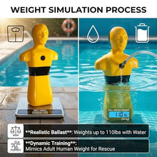 Weighted Rescue Dummy,38.6in Seamless One-Piece Construction-Water Rescue Training Dummy,Professional 50kg Simulation Tool-Lifeguard Training Manikin,Pool Rescue Gear(Orange)