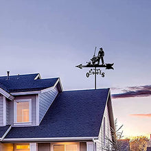 Weathervanes, Iron Weather Vane Durable Retro Farm Scene Garden Wind Vane, Wind Direction Indicator Measuring Tool Outdoor Roof Garden Mount Yard - Farmer