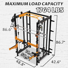 Fitvids Power Rack Home Gym with Pulley System Black
