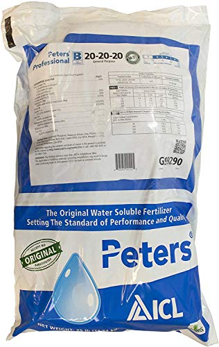 JR Peters Jacks Prof 77010 General Purpose Fertilizer 20-20-20, 25-Pound (Five Pack)