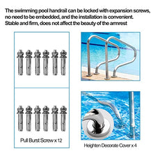 DMCHENGMA Swimming Pool Hand Rail 31.5 x 10.6 x 31.5 in with Installation kit - Easy Mount Non-Slip Pool Safety Products Hand Grab Railing (2PCS)
