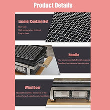 JTYMZYY Japanese Style Charcoal Grill Table, Portable Ceramic BBQ Grill with Wire Mesh Grill and Base,Tabletop Household Barbecue Tools for Outdoor Charcoal Barbecues Camping (Size : Square)