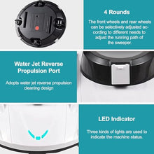 pealiritansemen Cordless Automatic Pool Cleaner, Pool Vacuum Lasts 180 Mins, LED Indicator, Strong Suction, with Dual Motors, Rechargeable Pool Floor Vacuum
