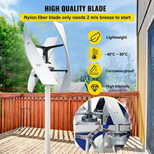 3000W No Noise Vertical Wind Turbine Generator, Portable Wind Power Turbine Generator Kit with Controller Suitable for Residential Power Generation(24V),24v
