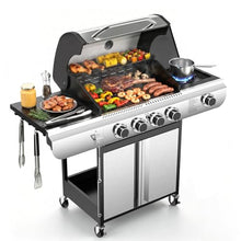 Kismile 4-Burner Propane Gas Grill with Side Burner
