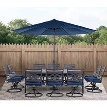 Hanover Montclair 11-Piece Outdoor Dining Set Navy