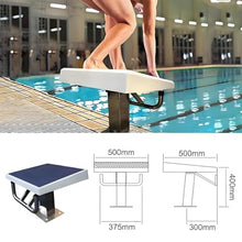 GLBMXDD Diving Board Standard Pool Diving Platform, Heavy Duty Swimming Pool Diving Platform, Stainless Steel Base, Load 600LBs, Inclined at 15°, for Pool Training Competition B