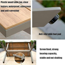 KUYBTU Patio Dining Set Outdoor Aluminum Patio Table and Chair Set - 7 Piece, Suitable for Garden/Courtyard, Chairs are Stackable for Storage, 150X90X72Cm